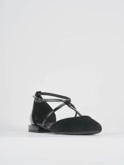 Ballerine tacco 1cm cavallino nero
