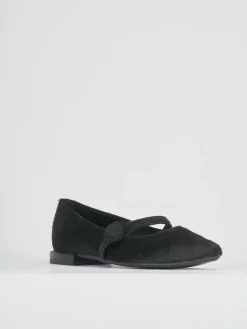 Ballerine tacco 1cm cavallino nero