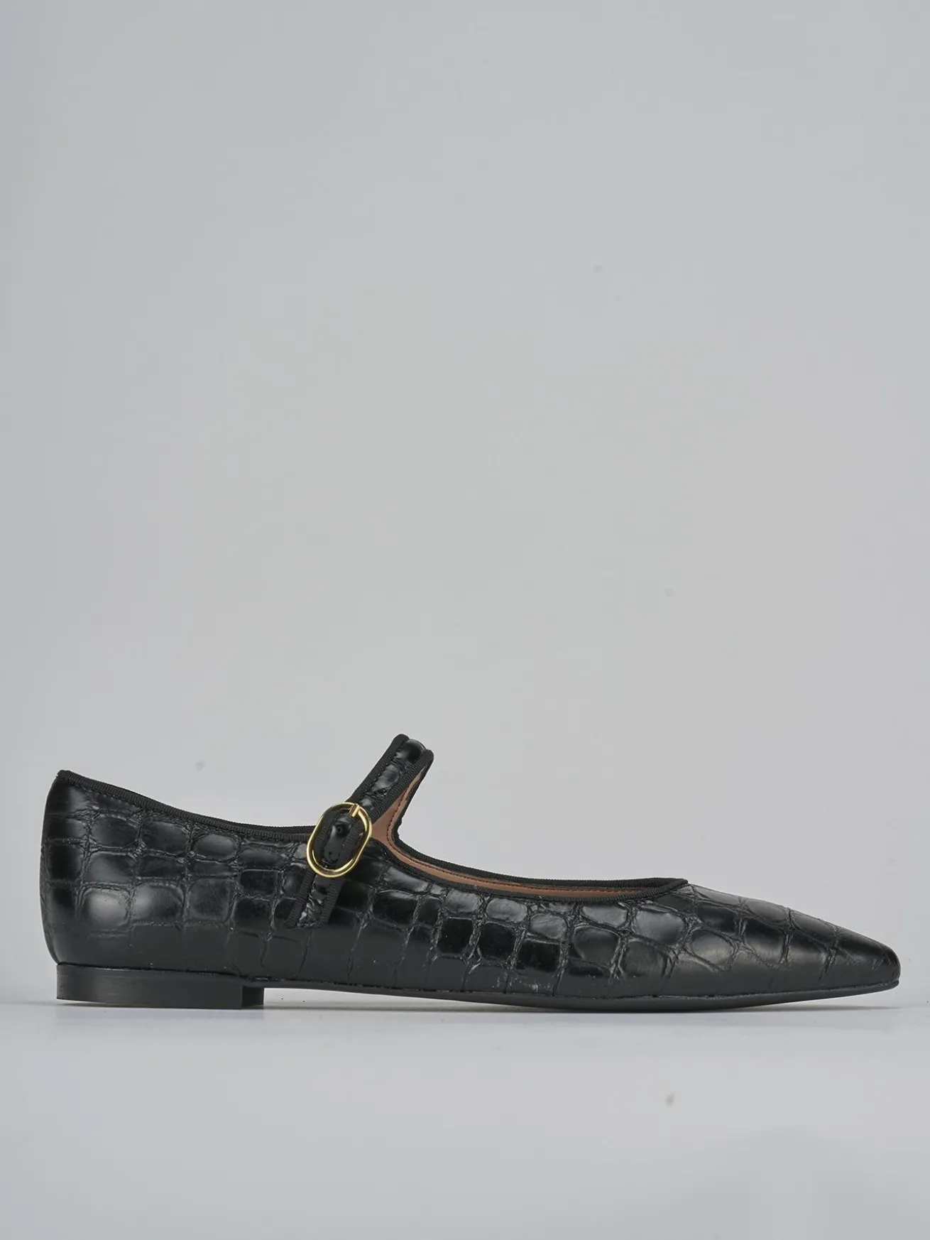 Ballerine tacco 1cm cocco nero