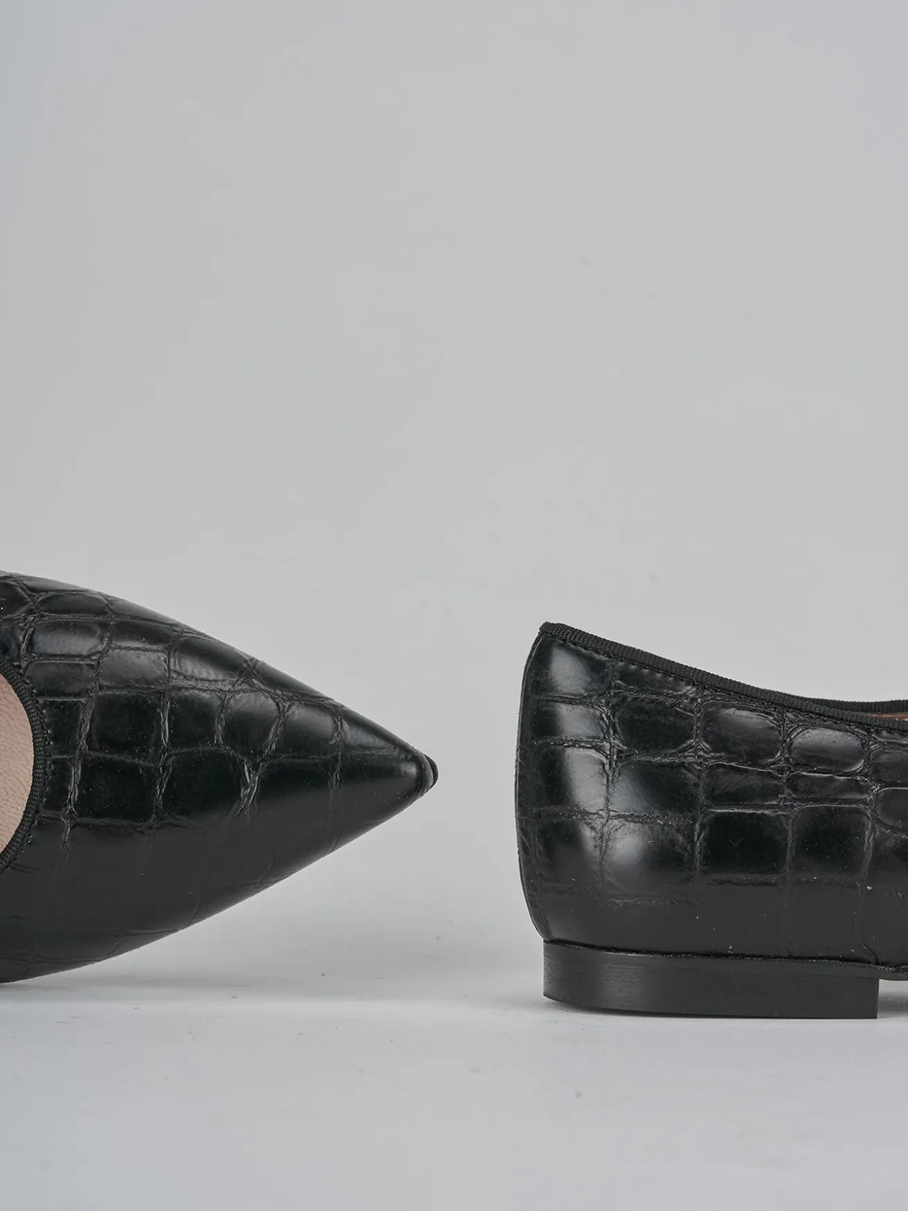 Ballerine tacco 1cm cocco nero