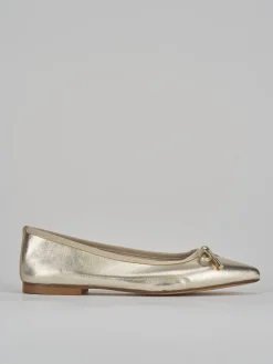 Ballerine tacco 1cm laminato oro