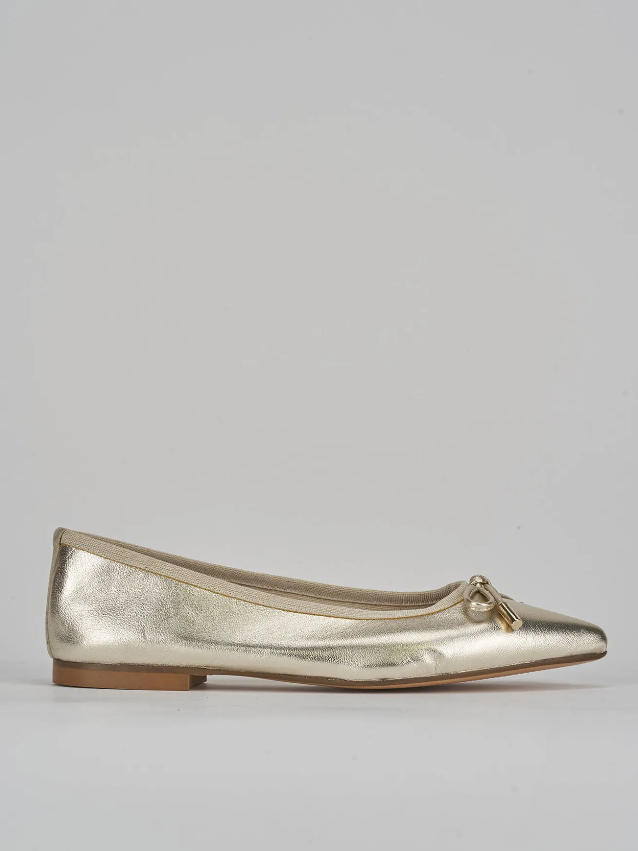 Ballerine tacco 1cm laminato oro