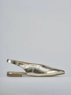 Ballerine tacco 1cm laminato oro