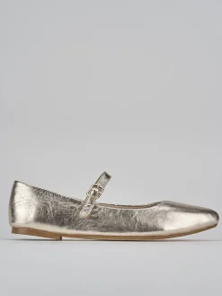 Ballerine tacco 1cm laminato oro