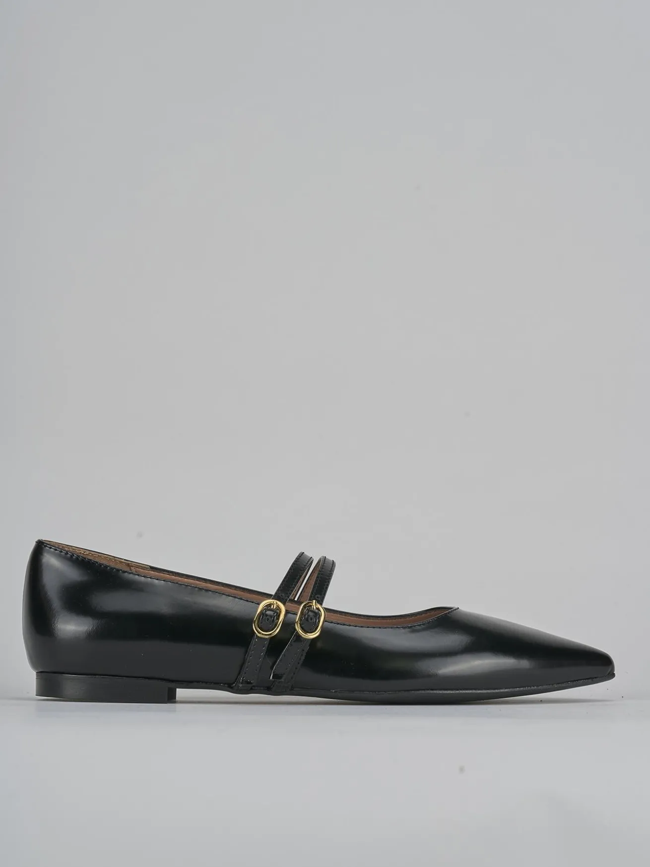 Ballerine tacco 1cm pelle nero