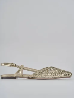 Ballerine tacco 1cm pelle oro