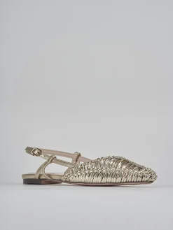 Ballerine tacco 1cm pelle oro