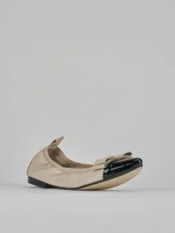 Ballerine tacco 1cm pelle beige