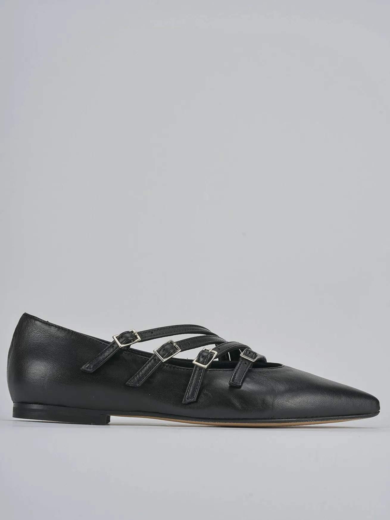 Ballerine tacco 1cm pelle nero