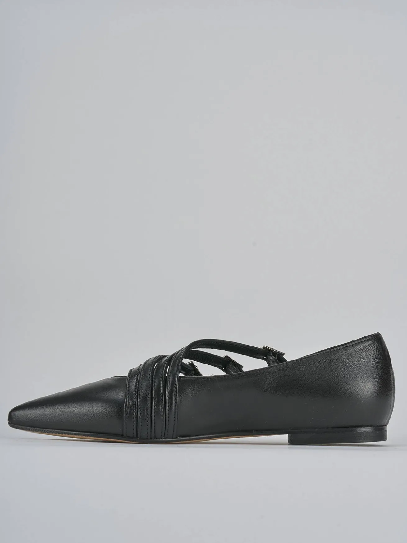 Ballerine tacco 1cm pelle nero