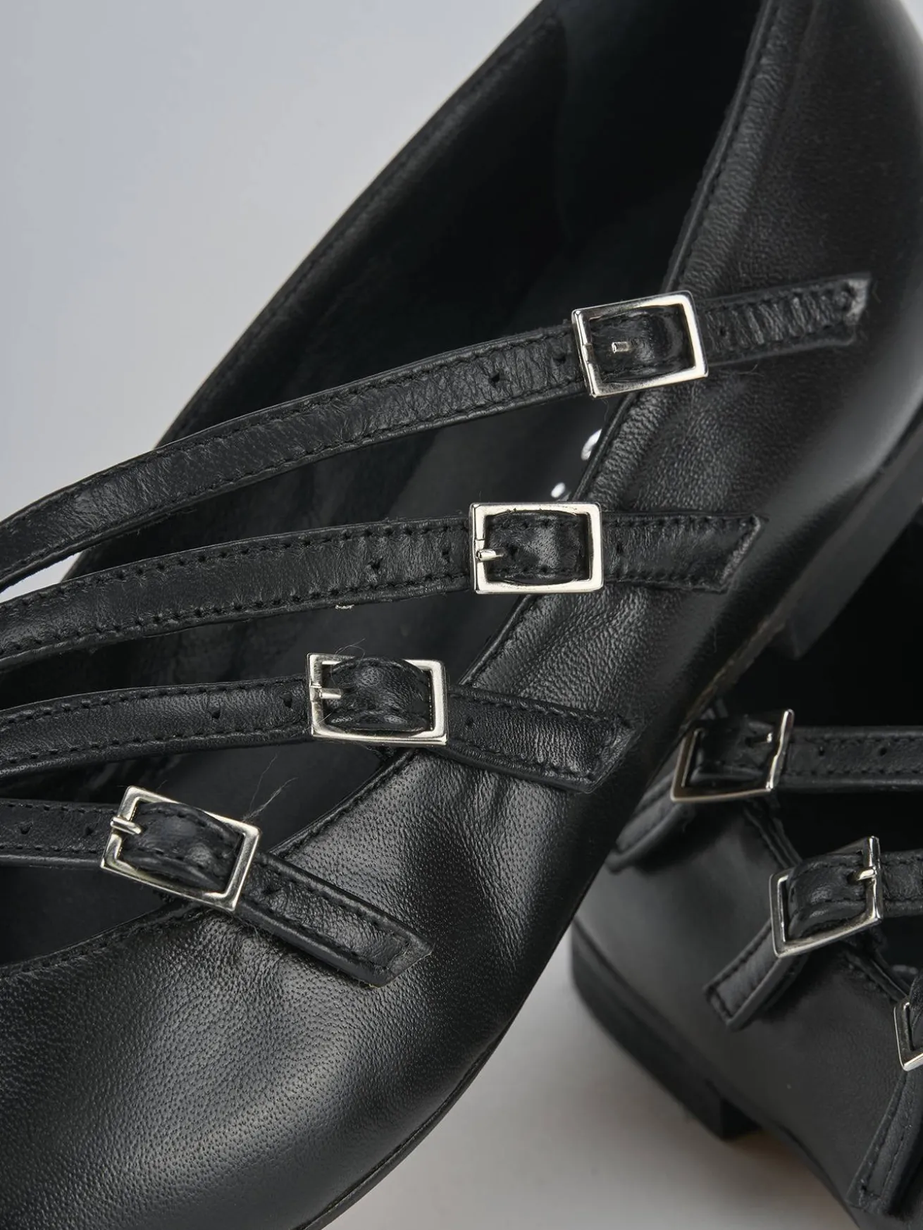 Ballerine tacco 1cm pelle nero