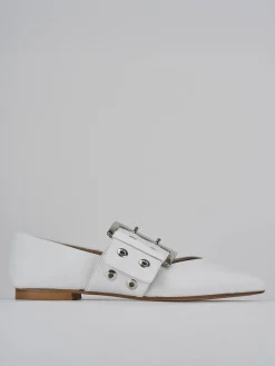 Ballerine tacco 1cm pelle bianco
