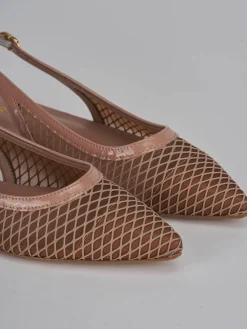 Ballerine tacco 1cm pelle rosa