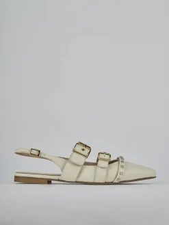 Ballerine tacco 1cm pelle beige