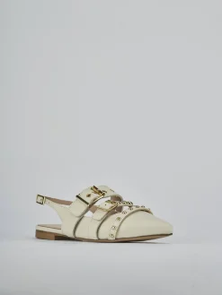 Ballerine tacco 1cm pelle beige