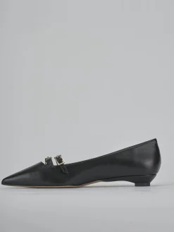 Ballerine tacco 2cm pelle nero