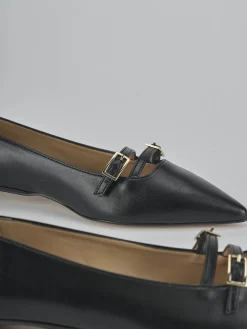 Ballerine tacco 2cm pelle nero