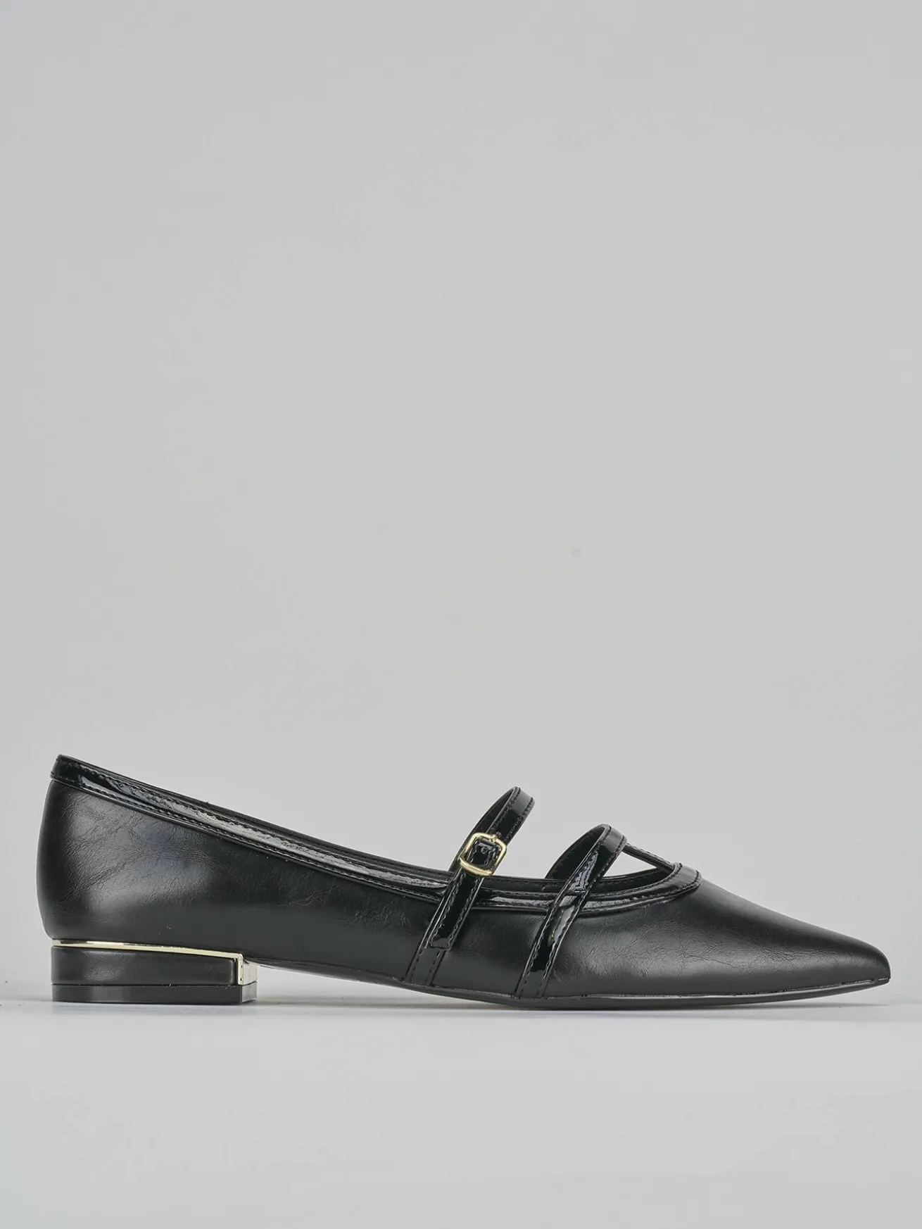 Ballerine tacco 1cm pelle nero