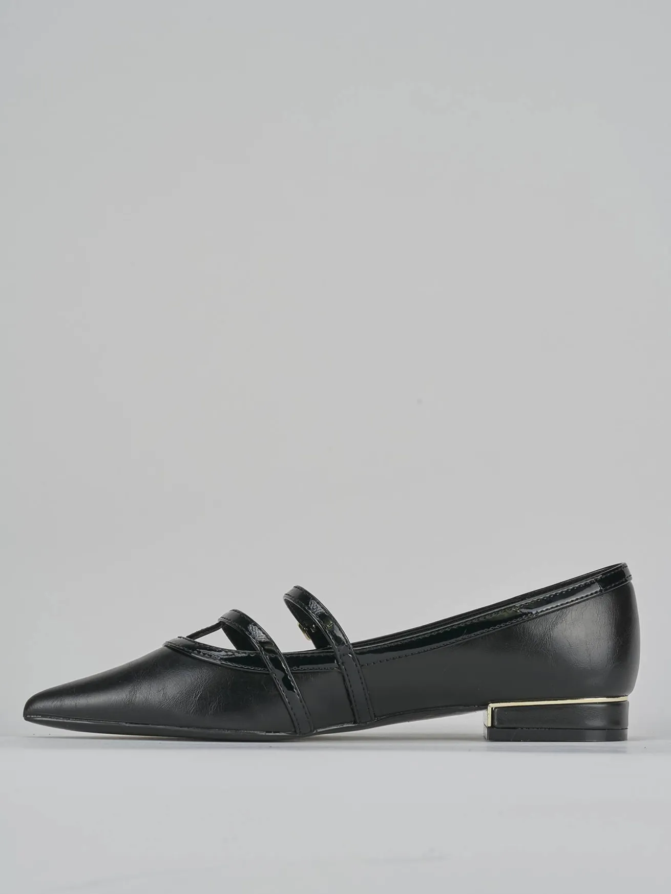 Ballerine tacco 1cm pelle nero