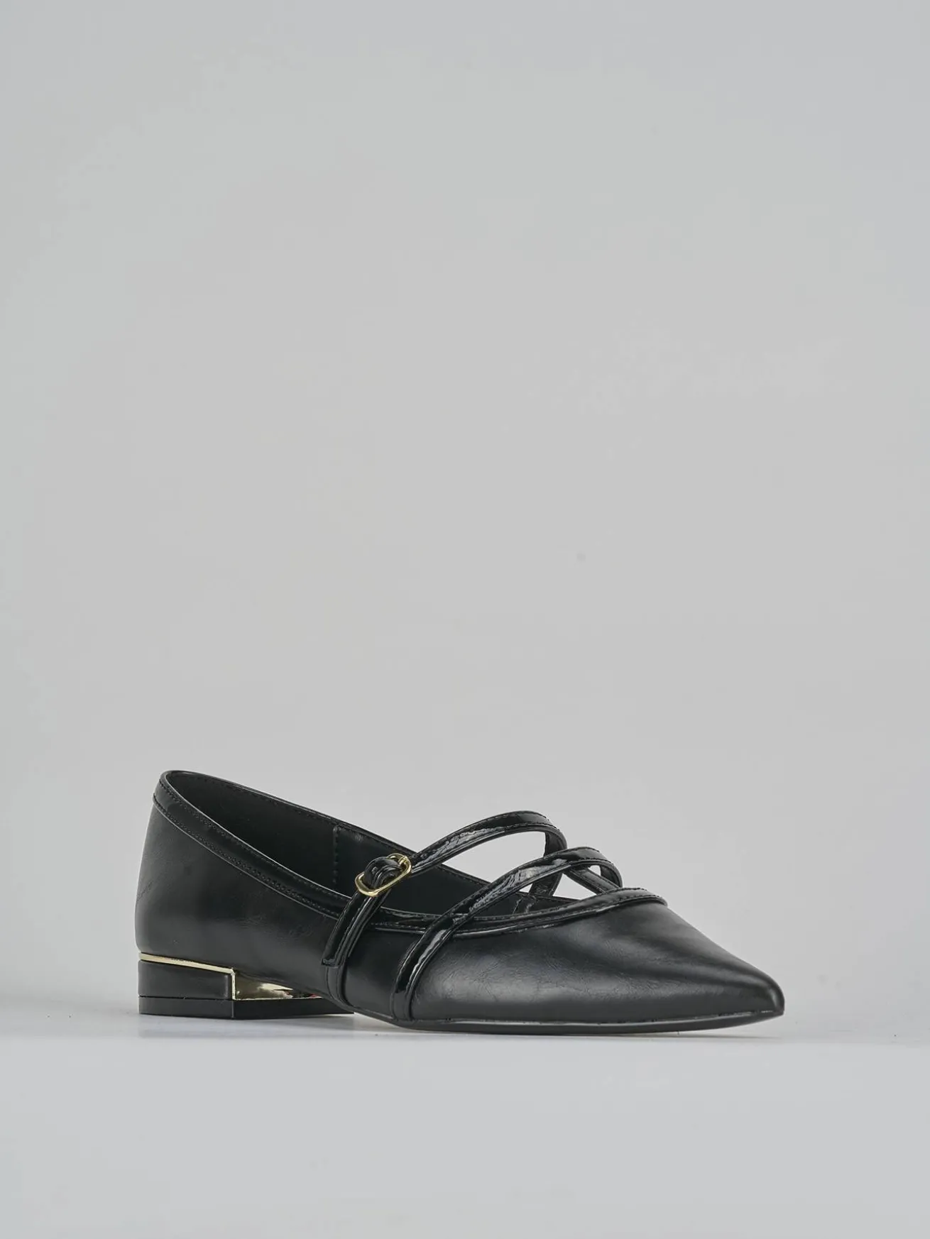 Ballerine tacco 1cm pelle nero