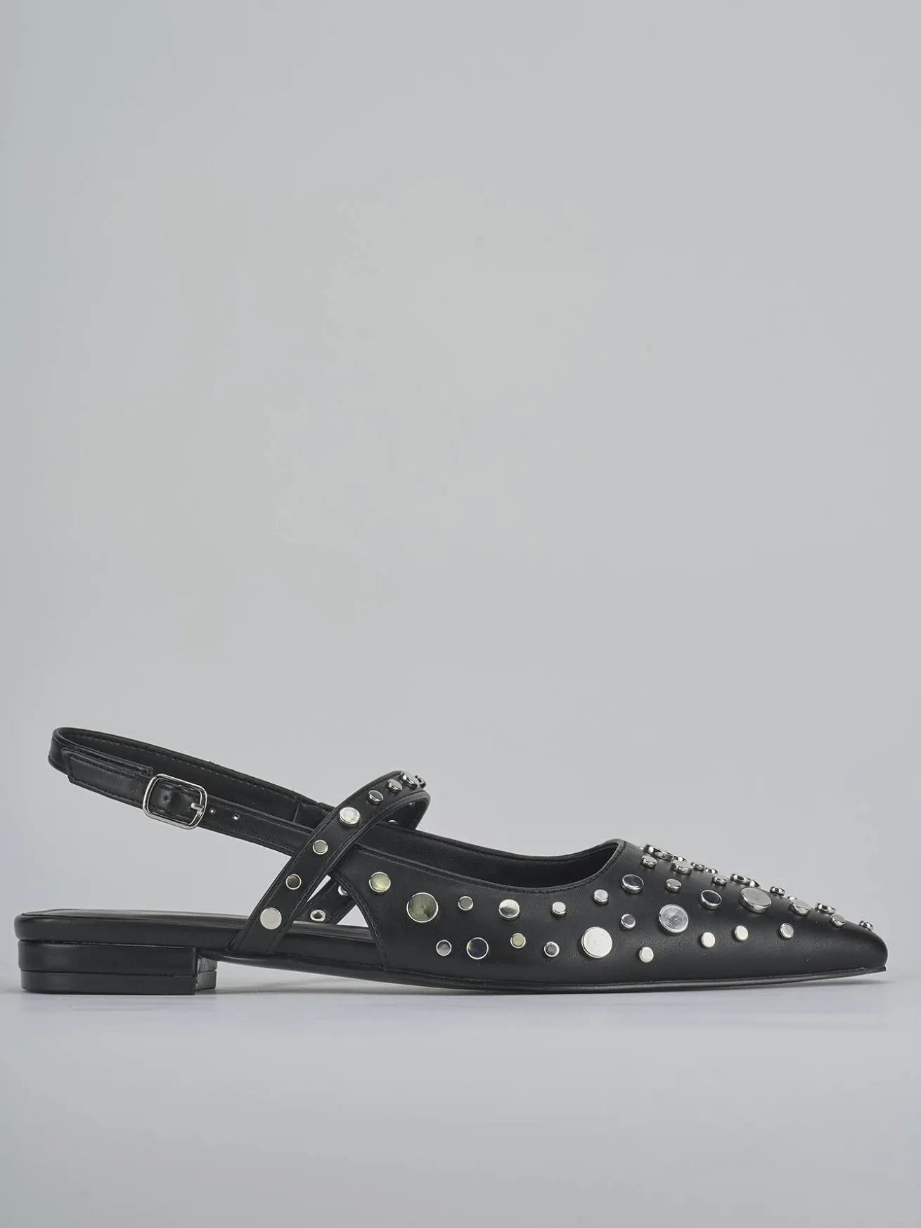 Ballerine tacco 1cm pelle nero