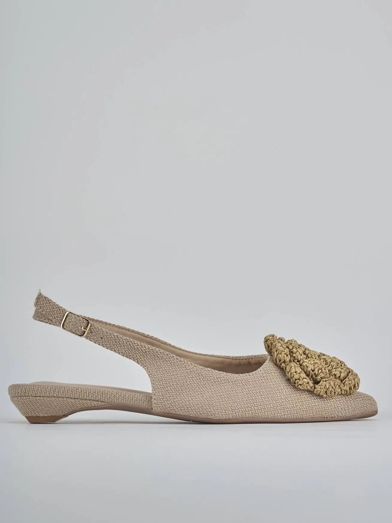 Ballerine tacco 1cm pelle beige