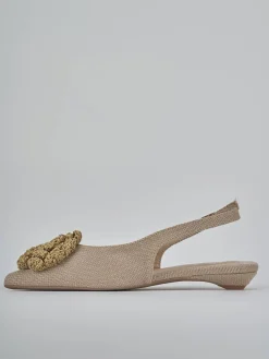 Ballerine tacco 1cm pelle beige