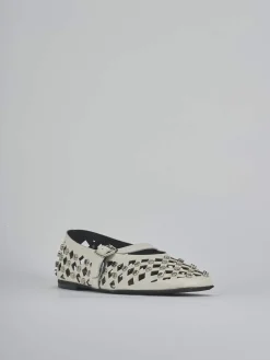 Ballerine tacco 1cm pelle bianco