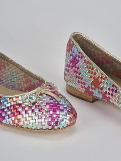 Ballerine tacco 1cm pelle multicolor