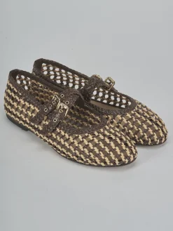 Ballerine tacco 1cm pelle testa