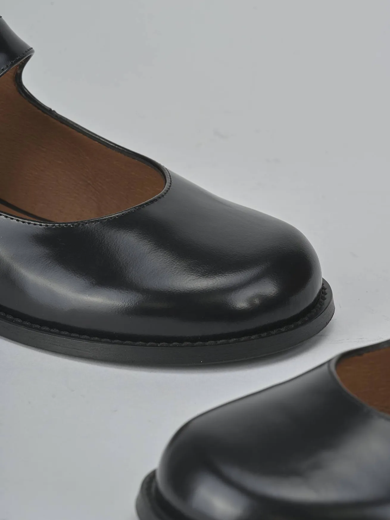 Ballerine tacco 2cm pelle nero