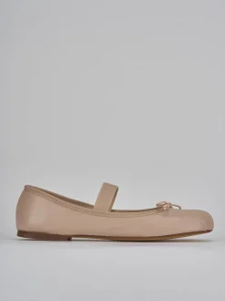 Ballerine tacco 1cm pelle rosa