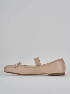 Ballerine tacco 1cm pelle rosa
