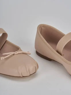 Ballerine tacco 1cm pelle rosa