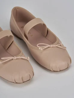 Ballerine tacco 1cm pelle rosa