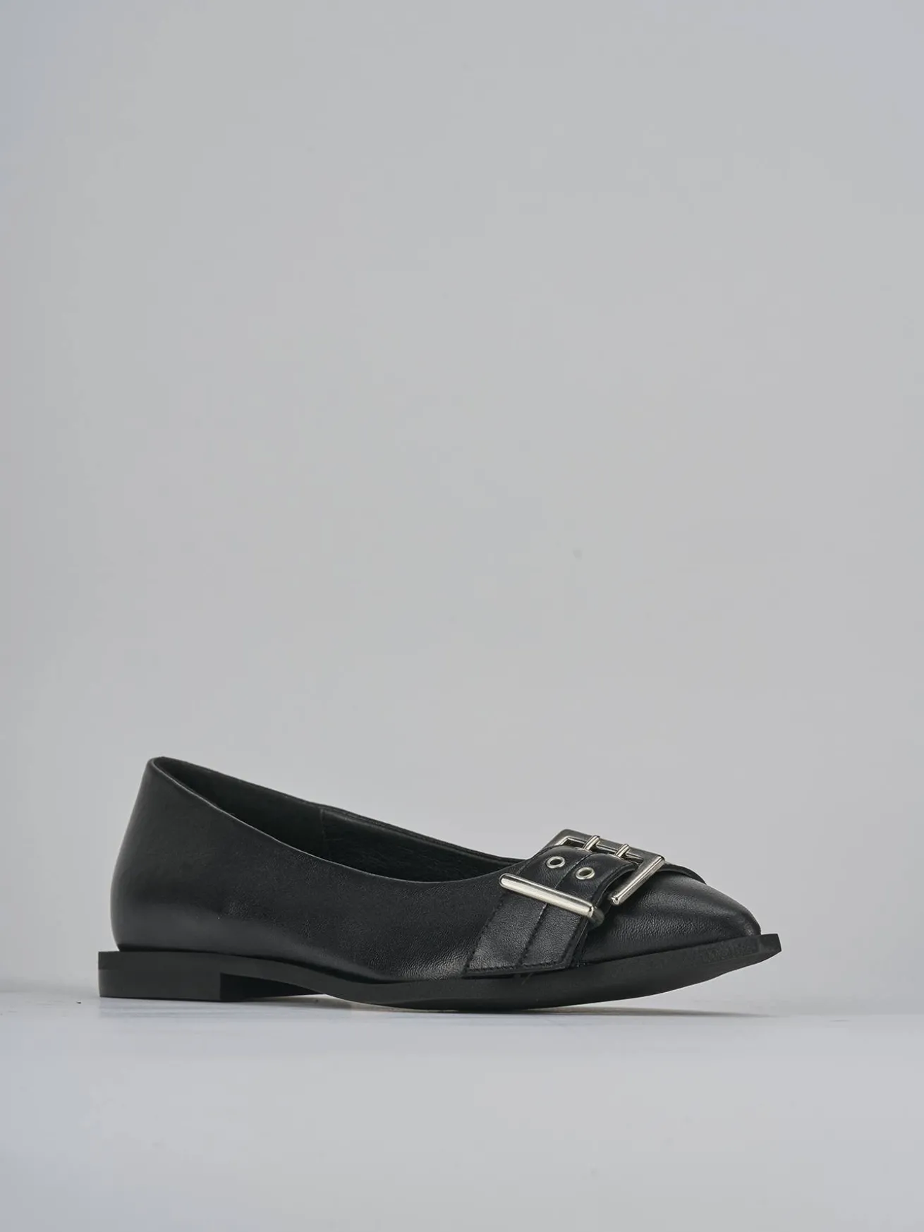 Ballerine tacco 1cm pelle nero