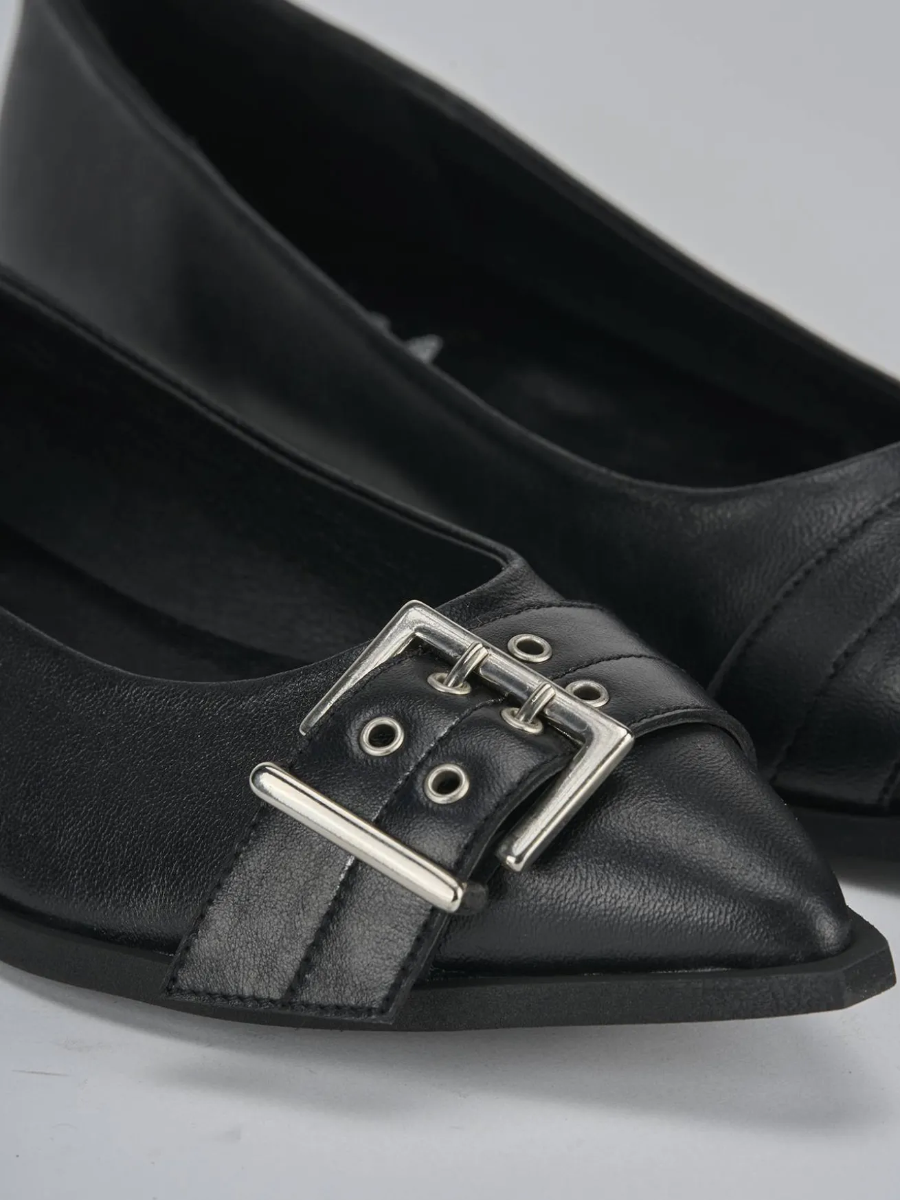 Ballerine tacco 1cm pelle nero