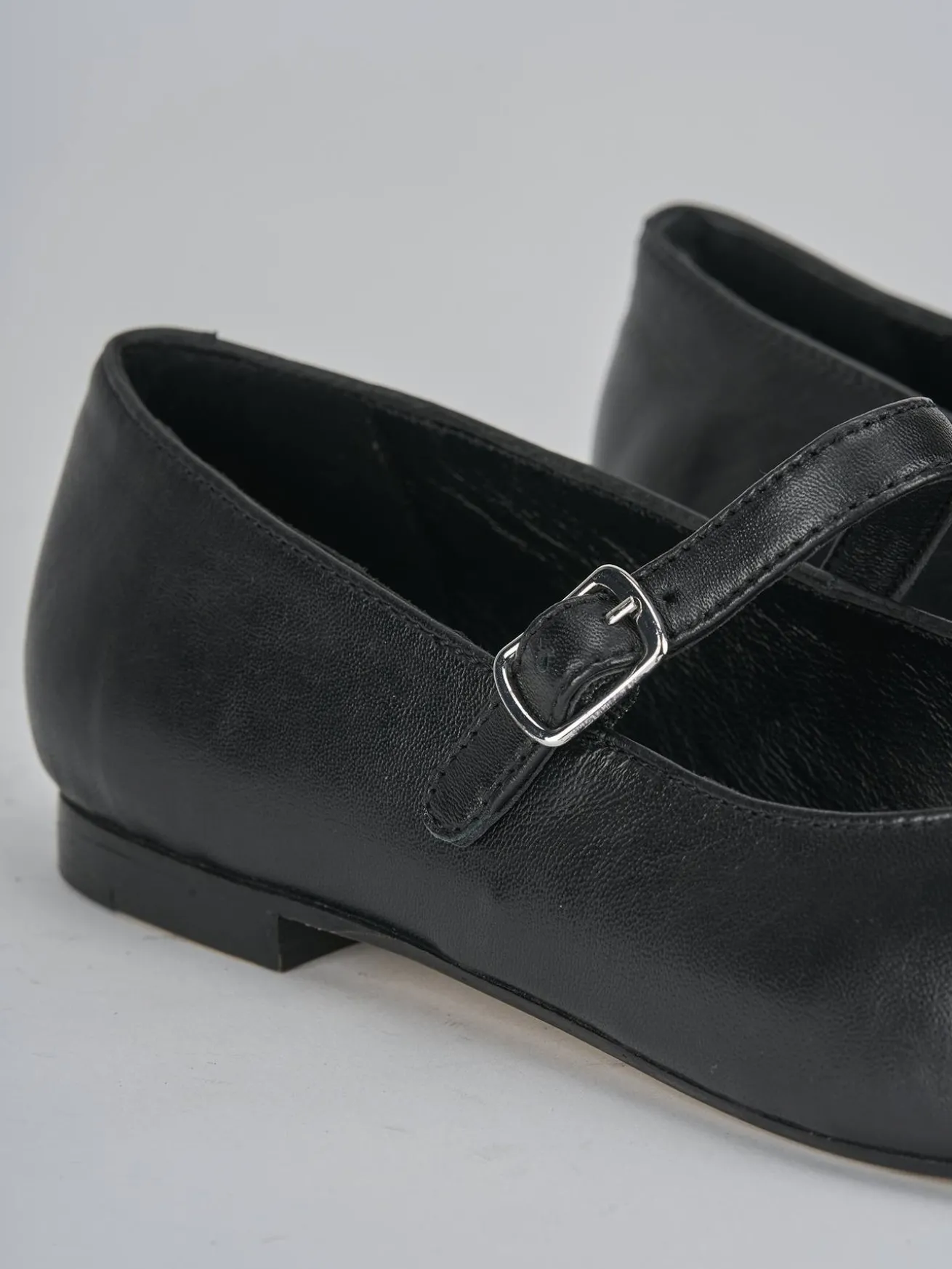 Ballerine tacco 1cm pelle nero