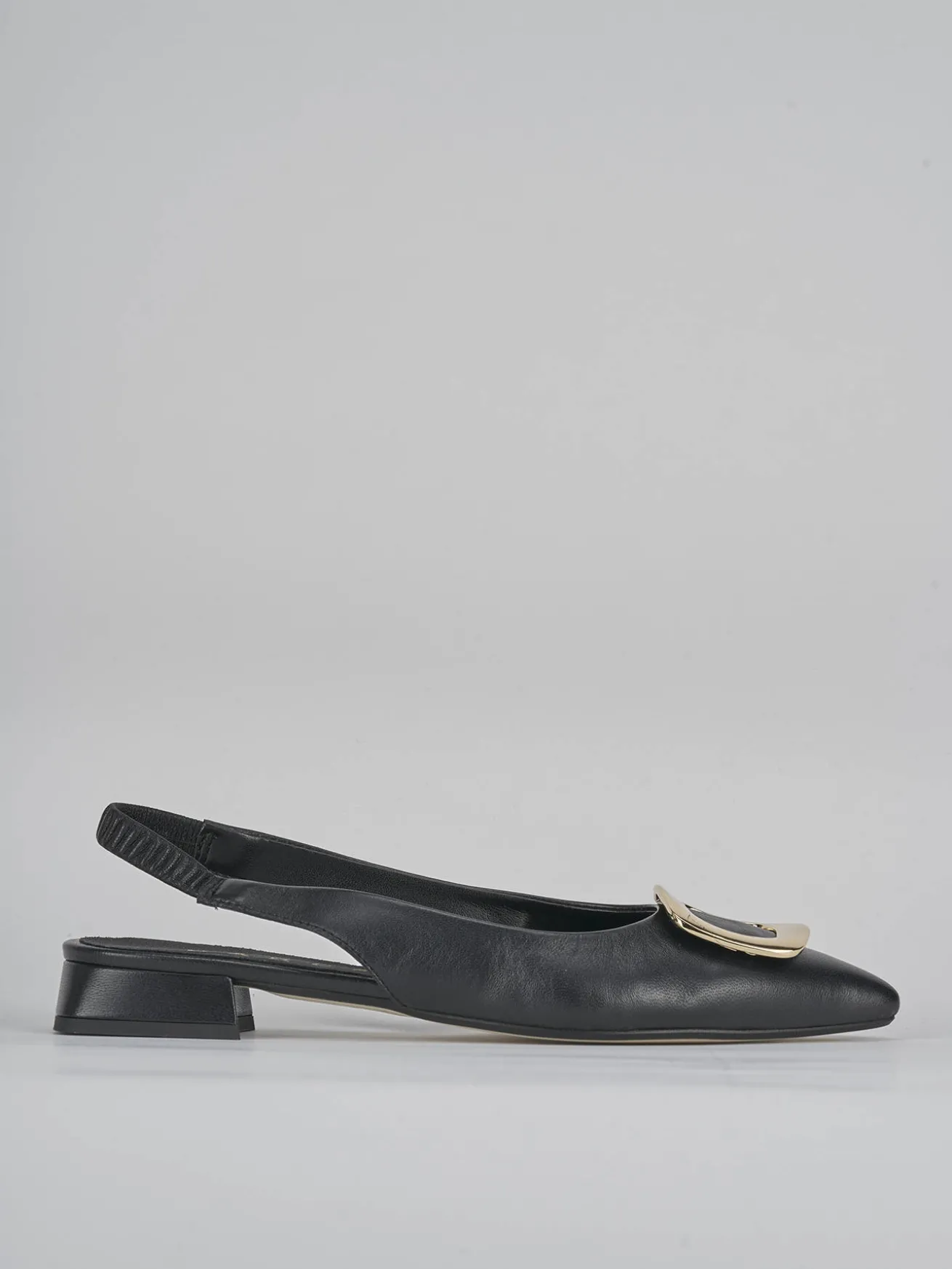 Ballerine tacco 1cm pelle nero