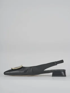 Ballerine tacco 1cm pelle nero