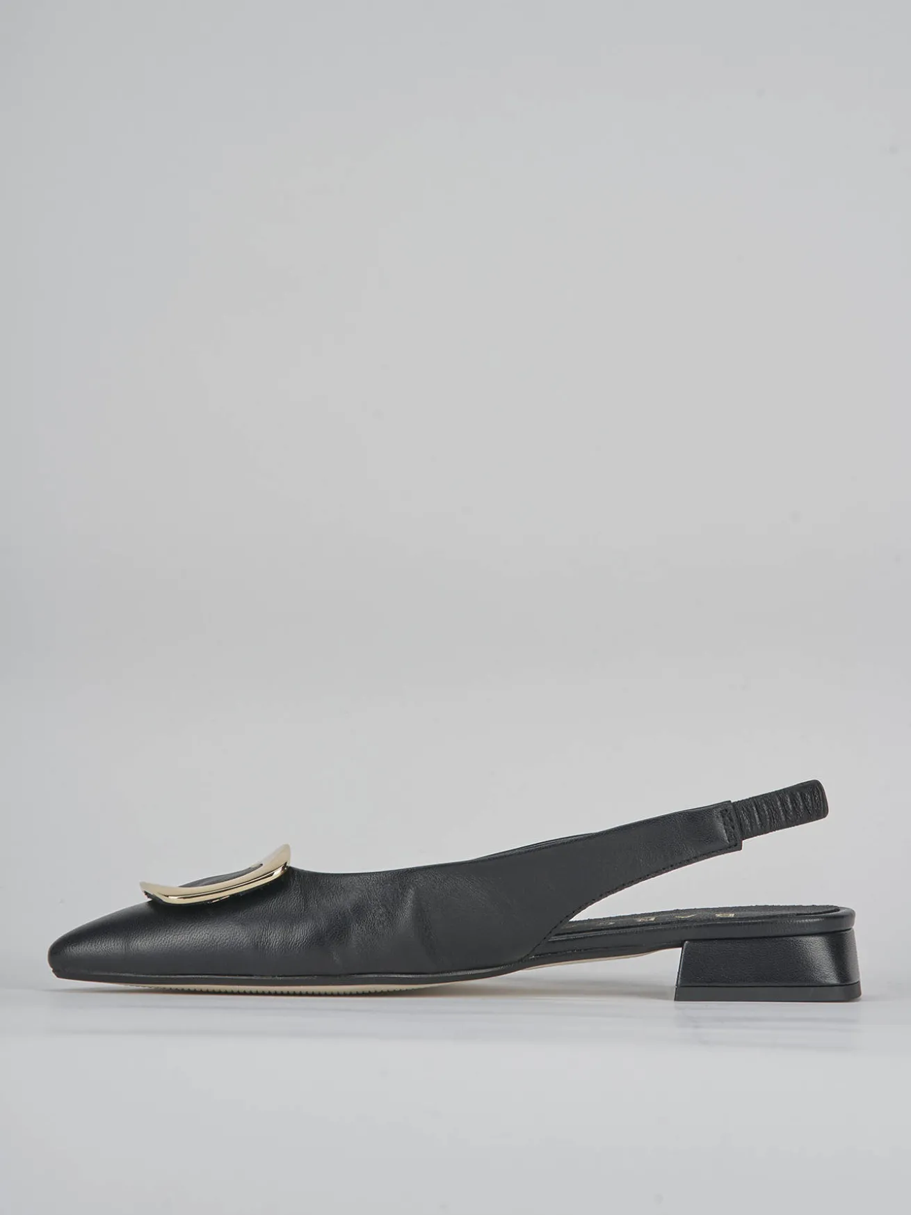 Ballerine tacco 1cm pelle nero