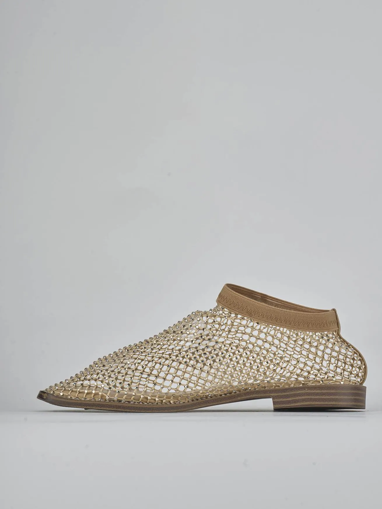 Ballerine tacco 1cm pelle beige