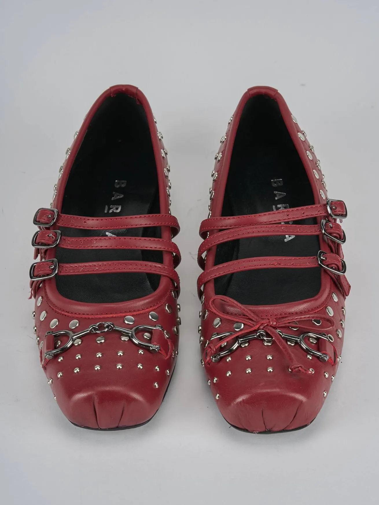 Ballerine tacco 1cm pelle rosso