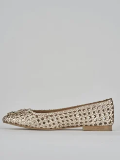 Ballerine tacco 1cm pelle oro