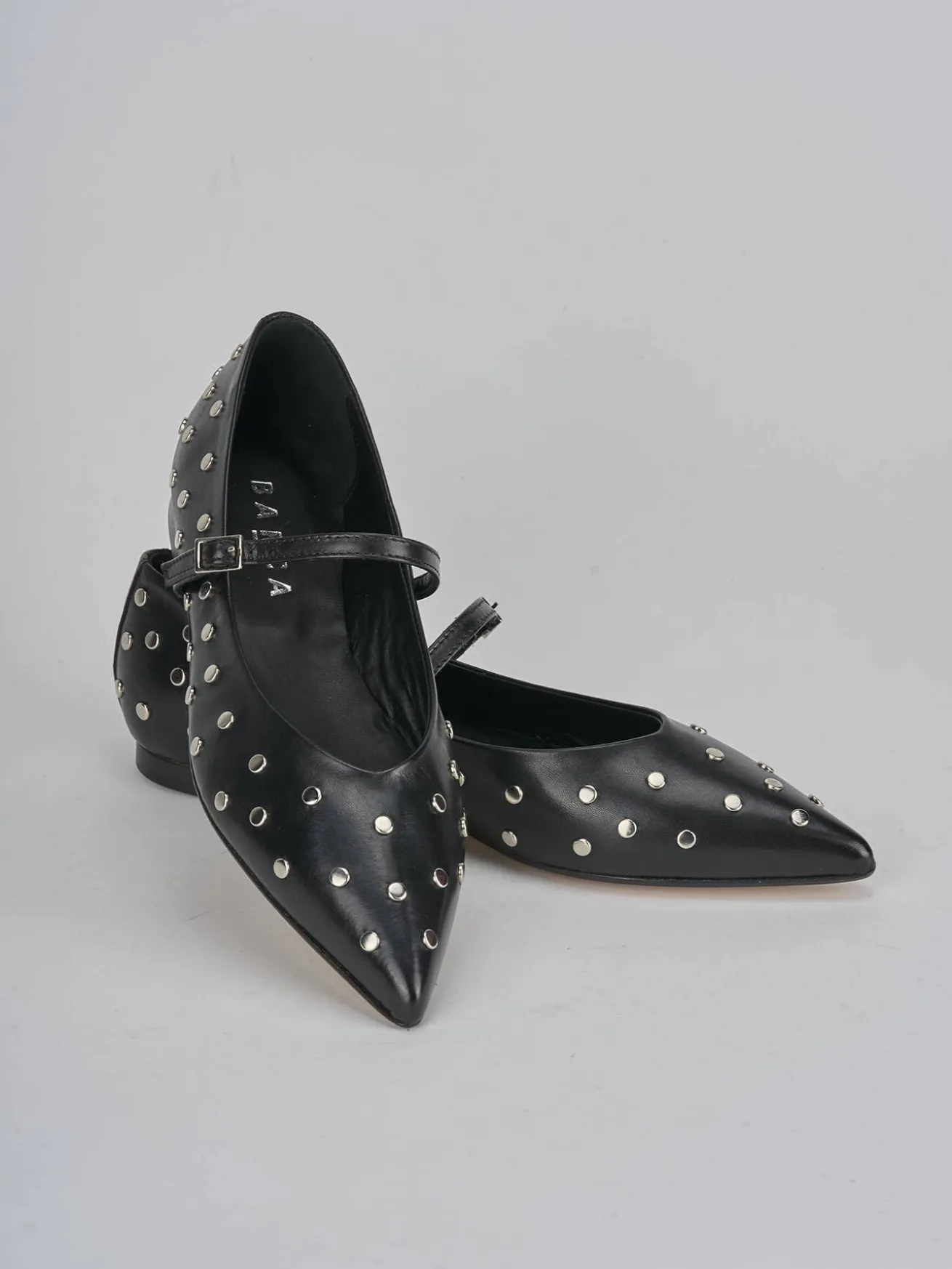 Ballerine tacco 1cm pelle nero