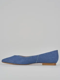 Ballerine tacco 1cm pelle jeans