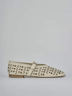 Ballerine tacco 1cm pelle beige