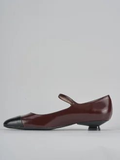 Ballerine tacco 3cm pelle bordo'