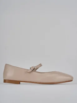 Ballerine tacco 1cm pelle beige