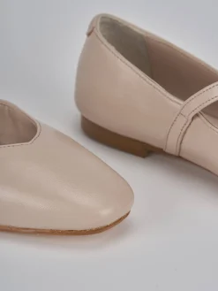 Ballerine tacco 1cm pelle beige